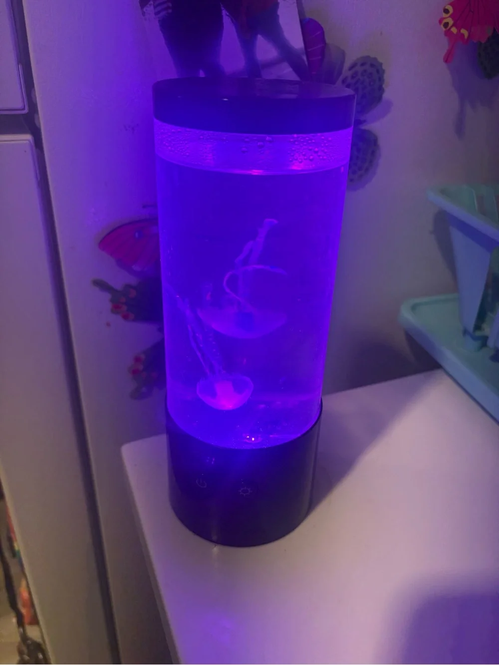 LED Jellyfish Lava Lamp Lantern - Black